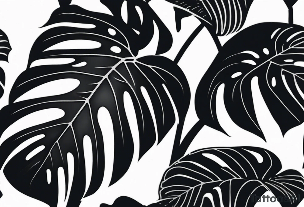 Monstera tattoo idea