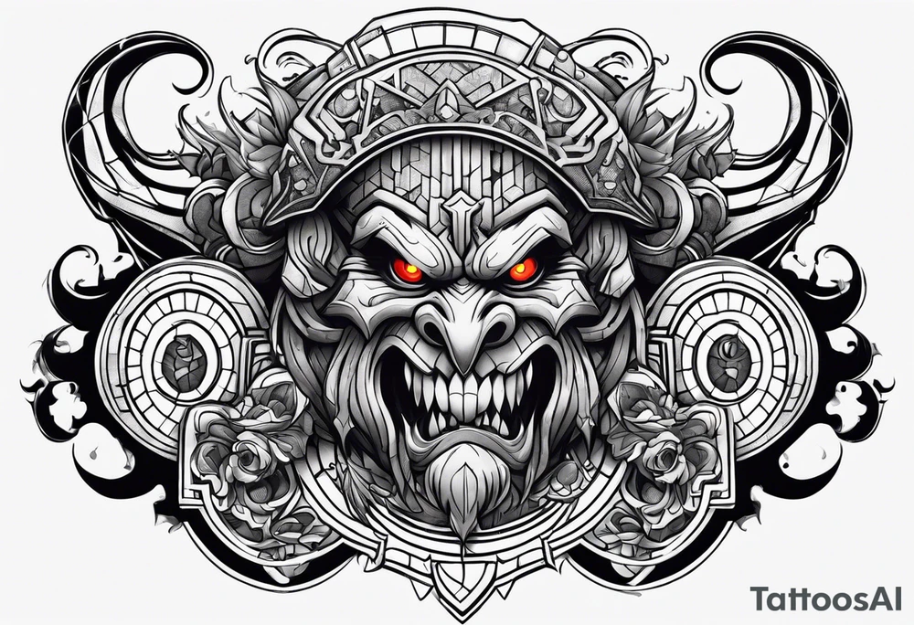 Harley Davidson ogre tattoo idea