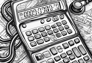 CALCULATOR
, STETHOSCOPE tattoo idea