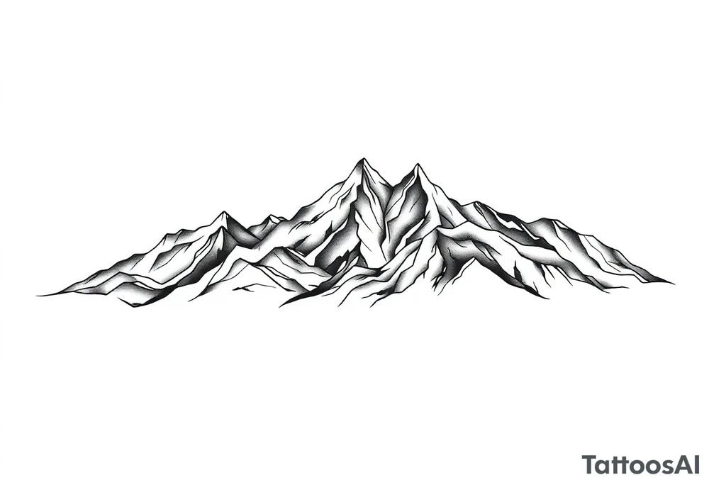 Mountain range tattoo idea