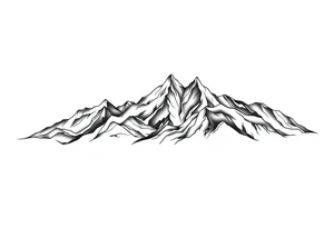 Mountain range tattoo idea