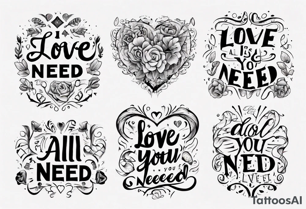 Love is all you need tattoo idea