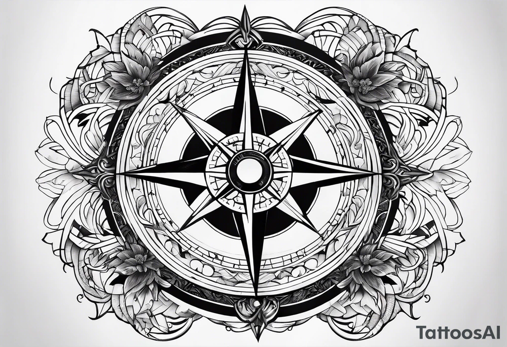 Nordic compass tattoo idea