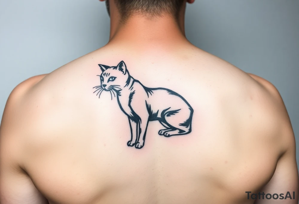 black cat tattoo idea