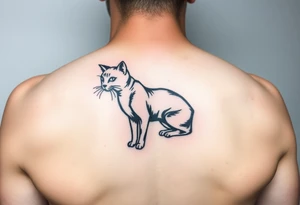 black cat tattoo idea