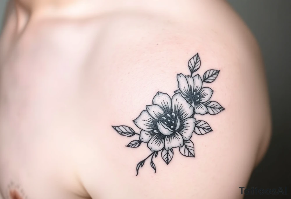 January December July birthday flower infinity flower tattoo idea