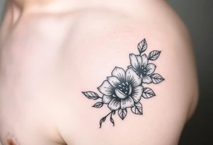 January December July birthday flower infinity flower tattoo idea