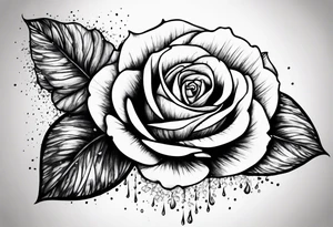 rose raining petals tattoo idea