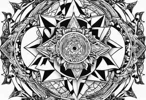 treasure hunt trail tattoo idea