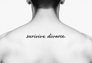 Reminder of surviving divorce tattoo idea