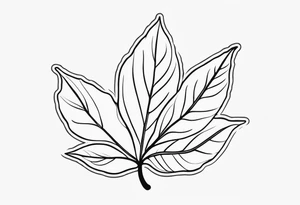 Leaf tattoo idea