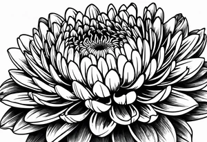 single chrysanthemum flower tattoo idea