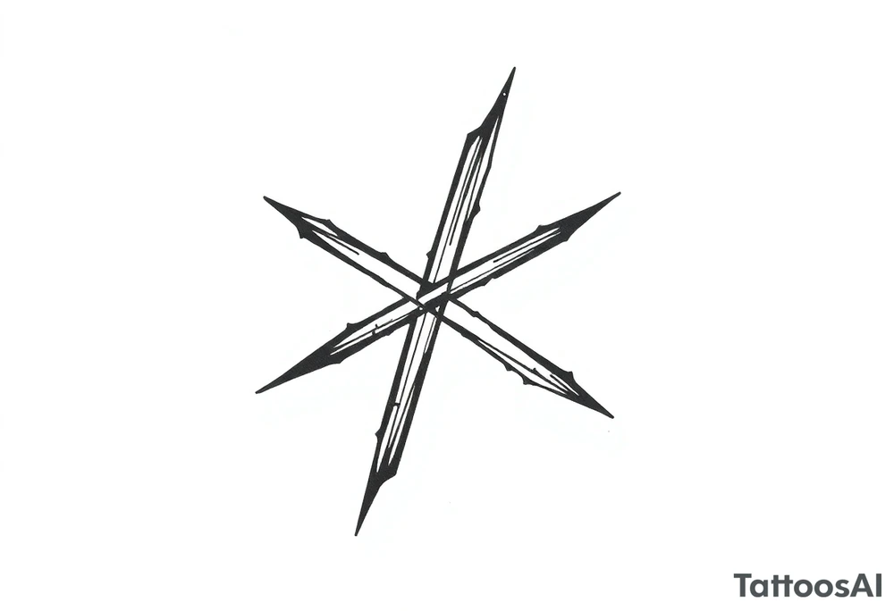 Thick straight asterisk symbol tattoo idea