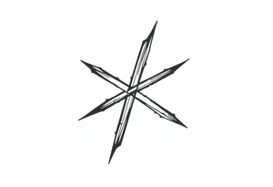 Thick straight asterisk symbol tattoo idea
