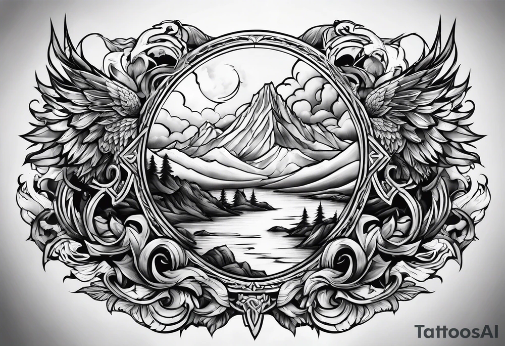 Valhalla fire tattoo idea