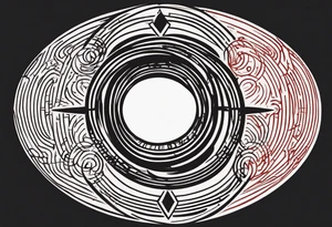 circle made of the text Oscar Embla & Emil tattoo idea
