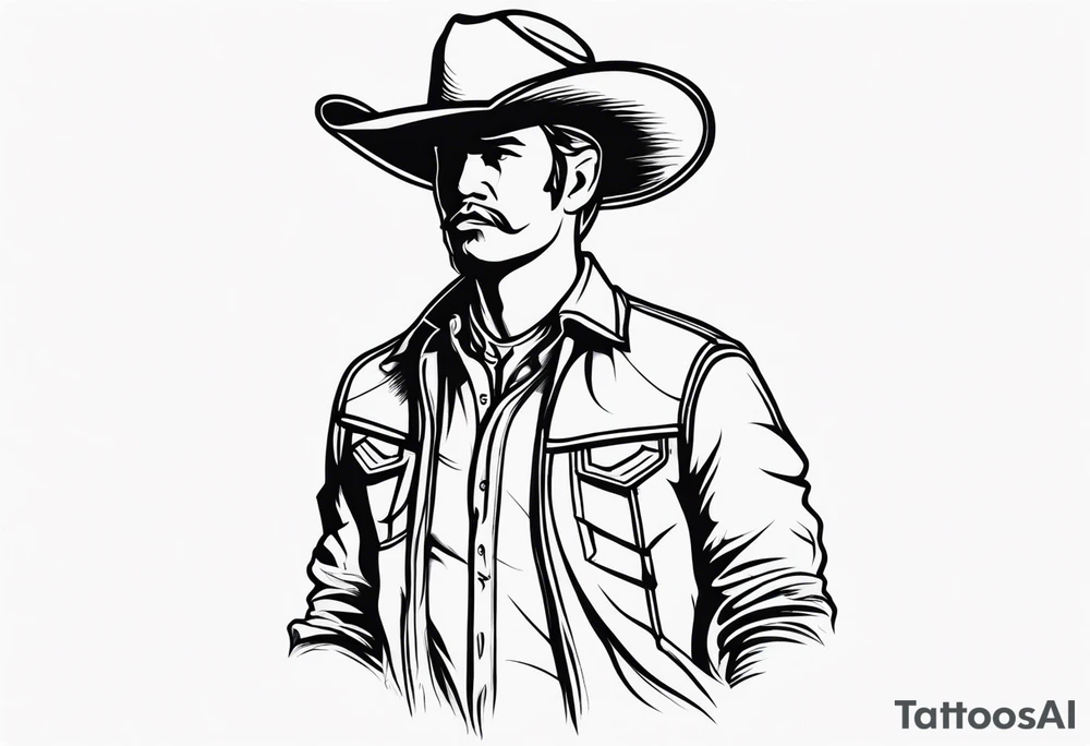 Western cowboy tattoo idea