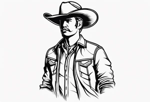 Western cowboy tattoo idea