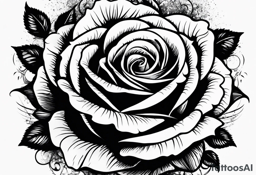 rose designs behind the word always and forever tattoo idea