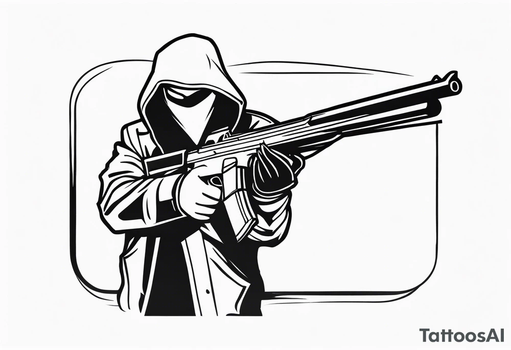 Anonymous with shotgun tattoo idea