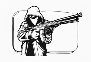 Anonymous with shotgun tattoo idea