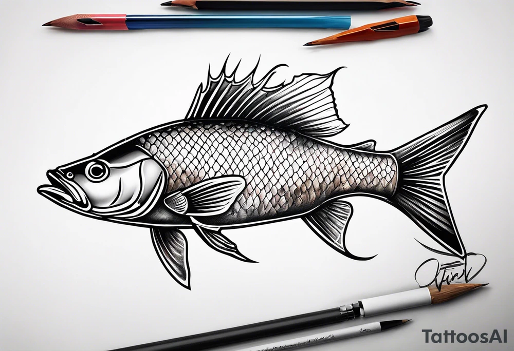 fish and wildlife logo tattoo idea