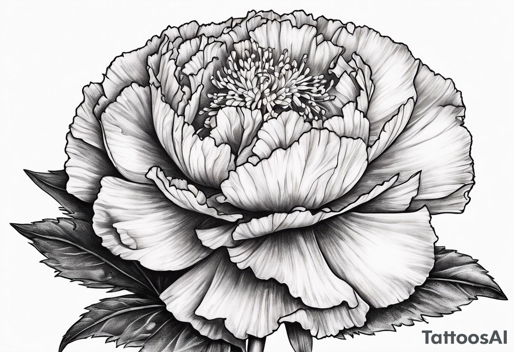 Full moon carnation tattoo idea