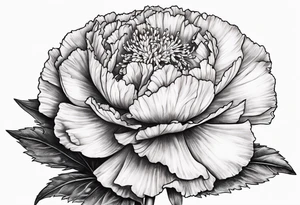 Full moon carnation tattoo idea