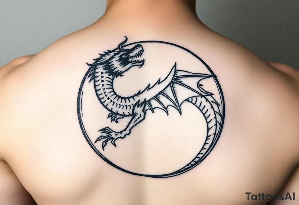 a circle formed by a dragon tattoo idea
