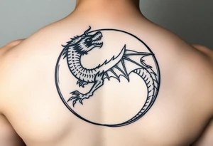 a circle formed by a dragon tattoo idea