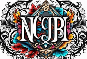NCJB letters tattoo idea