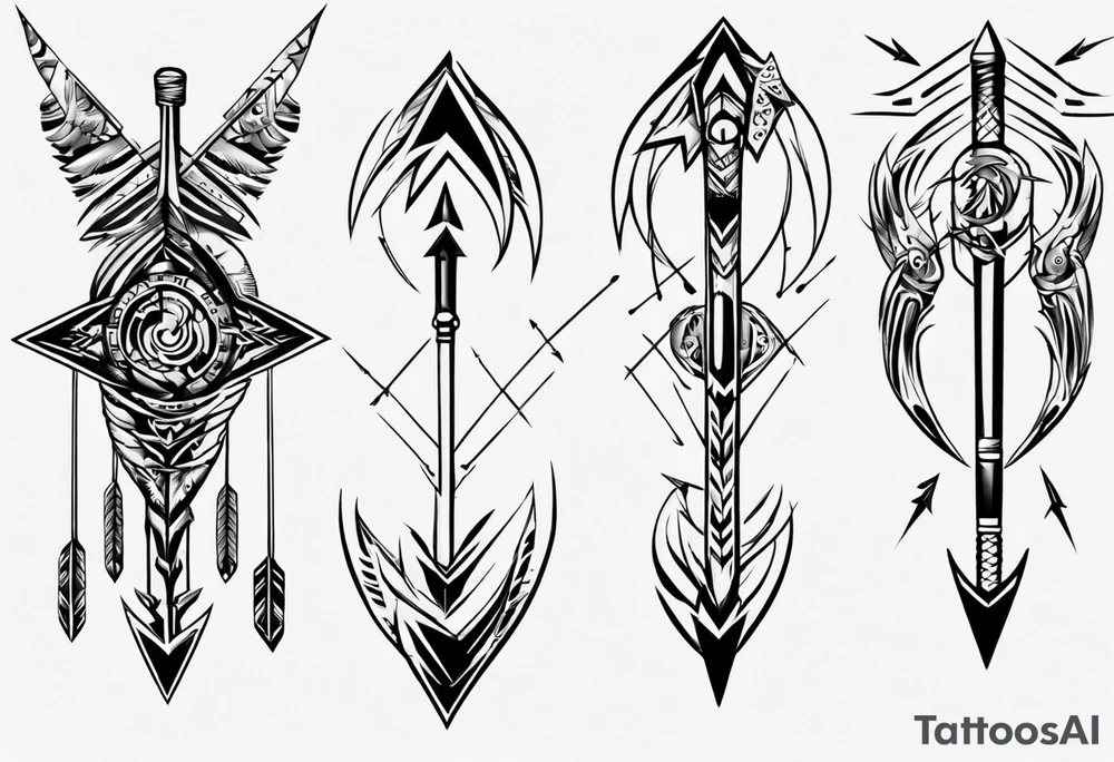 Arrow in flight tattoo idea