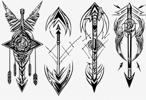 Arrow in flight tattoo idea