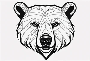 Bear face tattoo idea