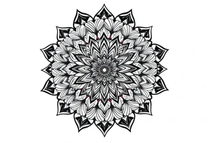 high contrast mandala tattoo idea