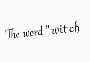 The word “싸이커스” and witch tattoo idea