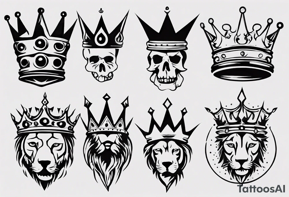 king crown tattoo idea