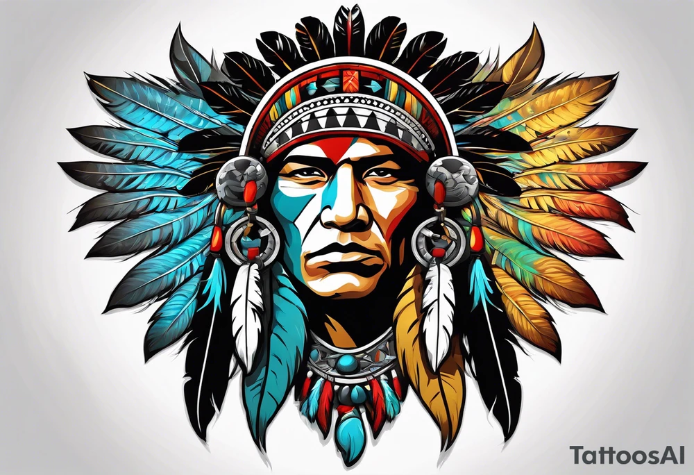 Native American, Irish, German, crest style, masculine, tattoo idea