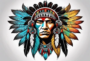Native American, Irish, German, crest style, masculine, tattoo idea