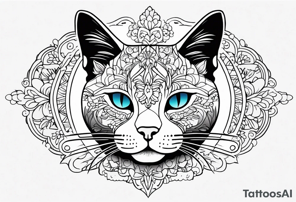 Talavera cat tattoo idea