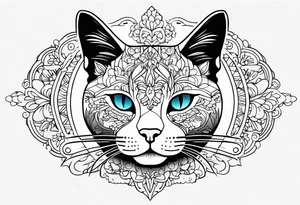 Talavera cat tattoo idea