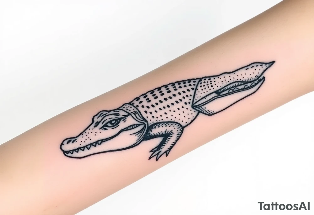 crocodile tattoo idea