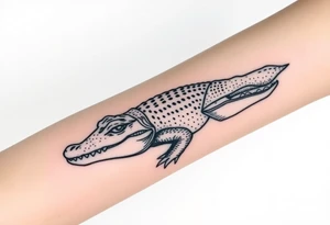 crocodile tattoo idea