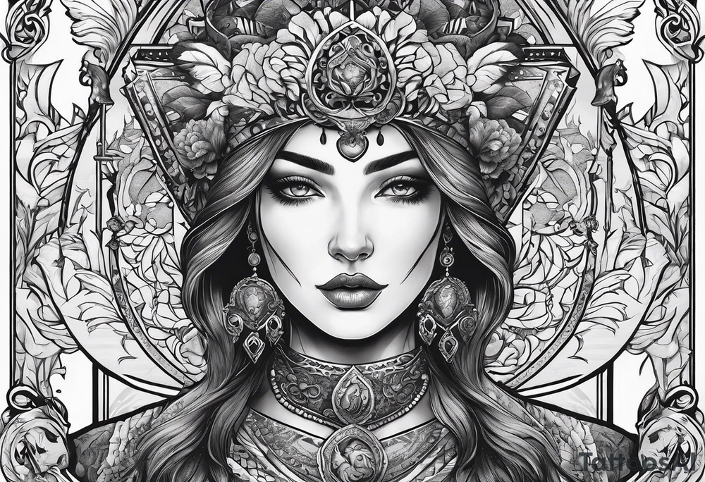 The fool tarot character as a woman tattoo idea