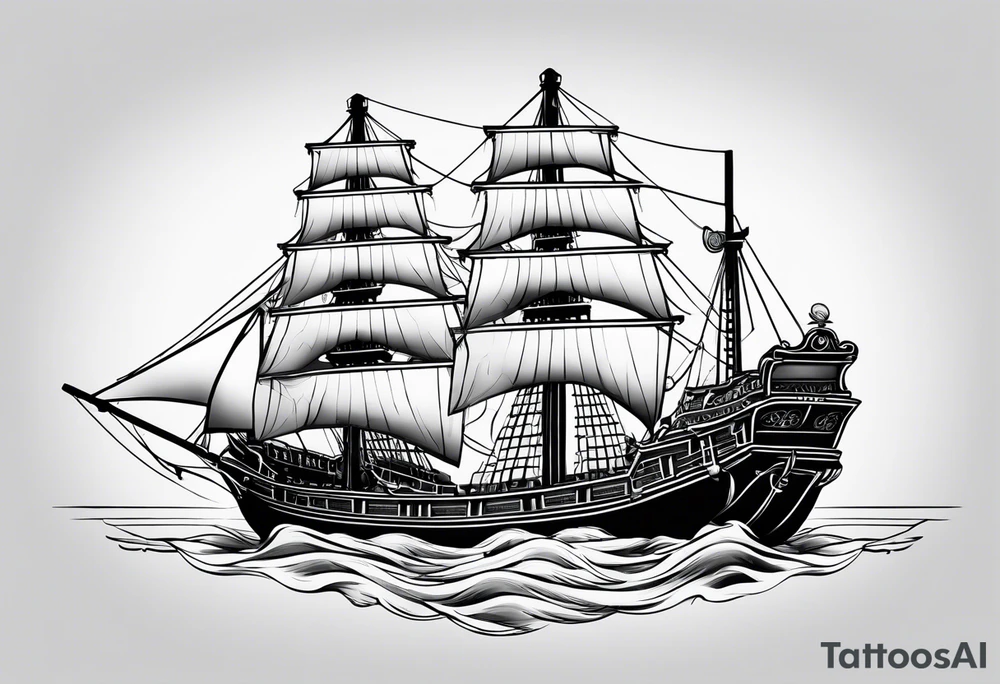 Chinese junk ship tattoo idea