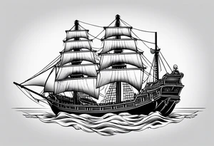 Chinese junk ship tattoo idea