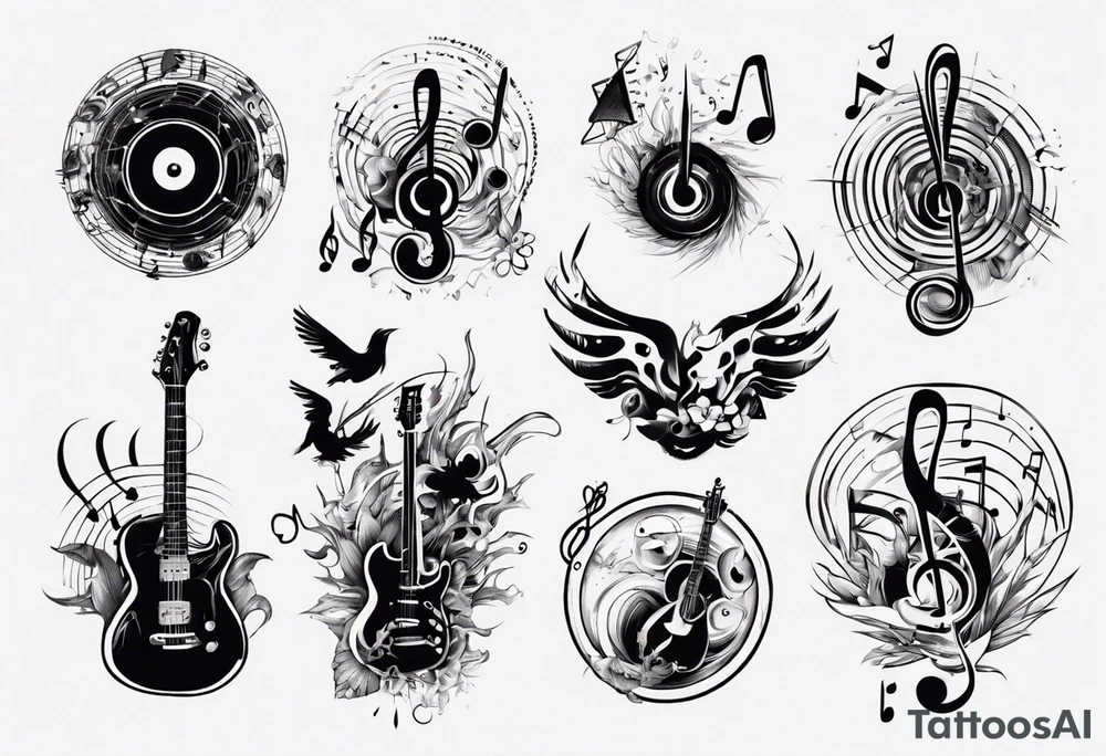 music sound tattoo idea