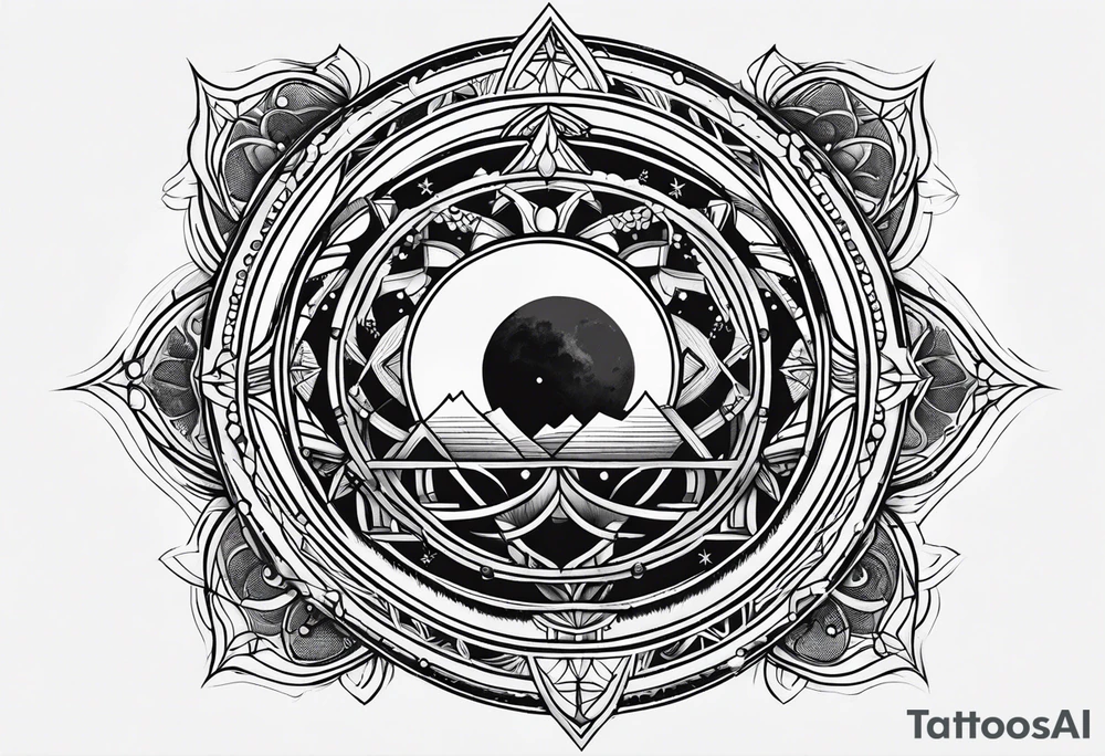 sacred moon tattoo idea