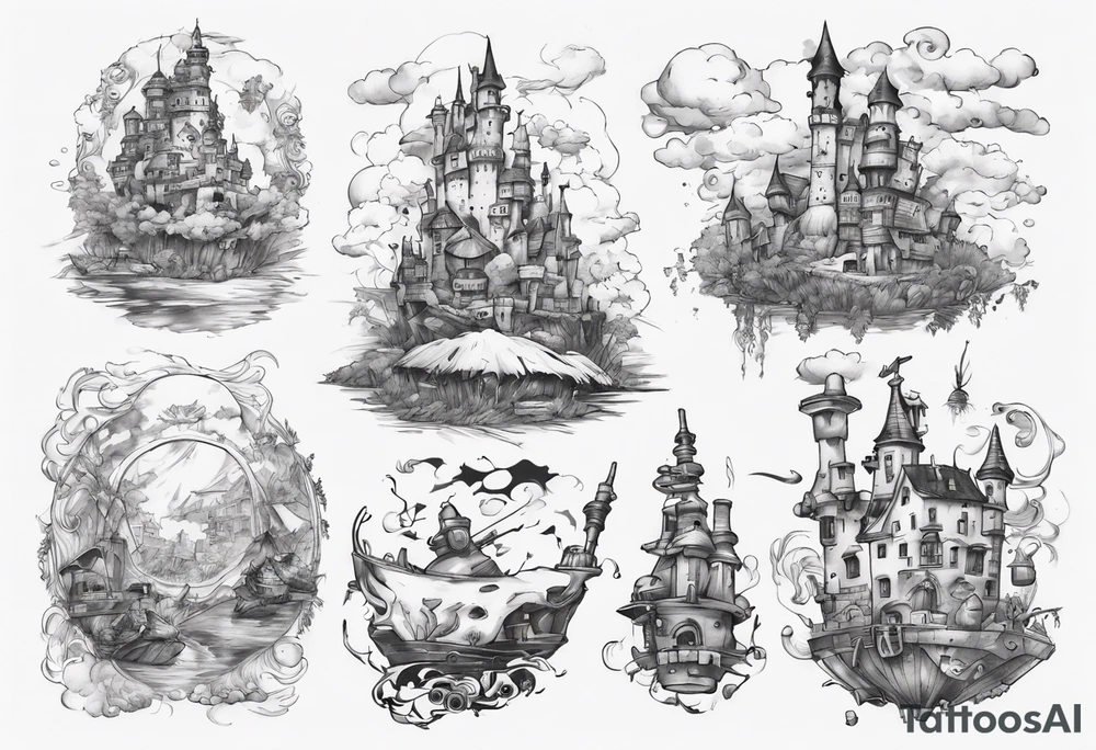 Howells moving castle tattoo idea