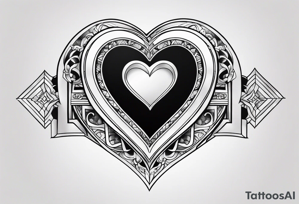 TIFFANY name, love heart on end tattoo idea